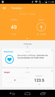 Withings Health Mate android App screenshot 1