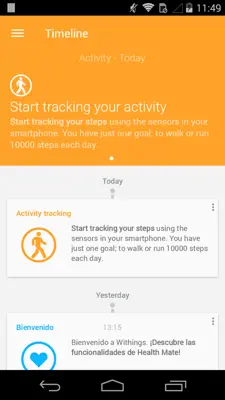 Withings Health Mate android App screenshot 3